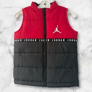 Jordan Red and Black Puffer Vest